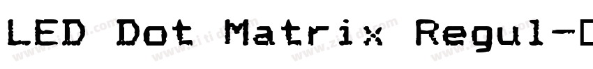 LED Dot Matrix Regul字体转换